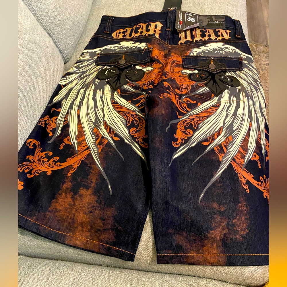 Vintage Premium RB Clothing Raw Blue Shorts